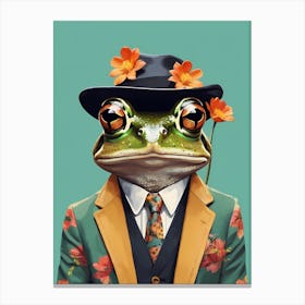 Frog In A Suit (7) Canvas Print