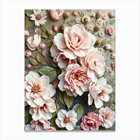 Pink Roses 3 Canvas Print