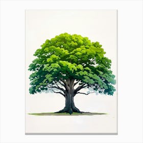 Chestnut Tree Pixel Illustration 2 Canvas Print