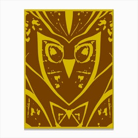 Abstract Owl Two Tone Caramel Latte Canvas Print