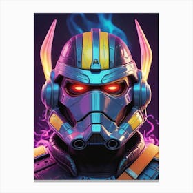 Captain Rex Star Wars Neon Iridescent Painting (11) Canvas Print