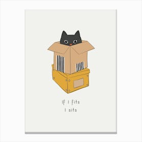 Cat Quote - If I Fits Canvas Print