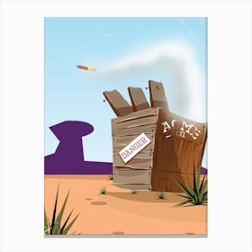 Danger In The Desert Canvas Print