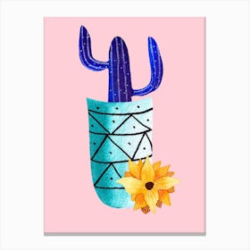 Galaxy Cactus Canvas Print