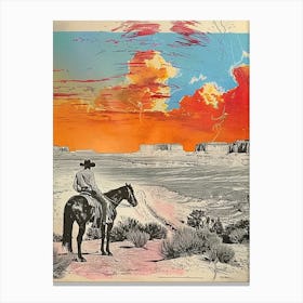 Big Sky Country Cowboy Collage 8 Canvas Print
