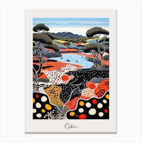 Poster Of Olbia, Italy, Illustration In The Style Of Pop Art 4 Canvas Print