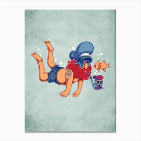 Sailor Diver Canvas Print