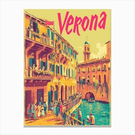 Aihrgdesign A 1970s Inspired Travel Poster For Verona Depicti 258ed8d4 C7b8 40c7 96b7 Cad0e7f0f5a8 1 Canvas Print