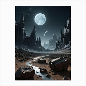 Moonlit Landscape Canvas Print