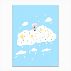 Watching The Rain In The Clouds Canvas Print