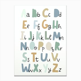 Boys Alphabet Print Canvas Print