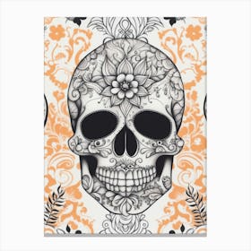 Day Of The Dead Skull 1 Canvas Print