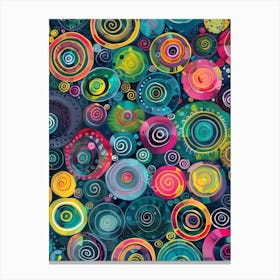 Colorful Swirls 7 Canvas Print