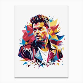 Ricky Martin 01 Portrait Music Icon WPAP Pop Art Style Canvas Print