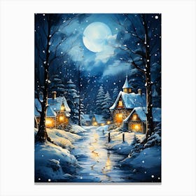 Winter Village Canvas Print