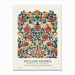 Rose Exhibition Poster, William Morris Canvas Print