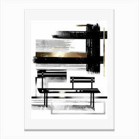 Black And Gold Abstract Painting 7 Canvas Print