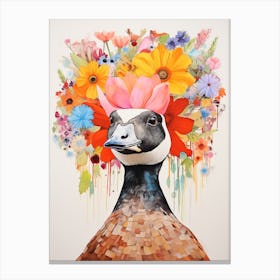 Bird With A Flower Crown Canada Goose 2 Canvas Print