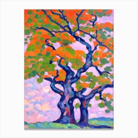 Oregon White Oak 1 tree Abstract Block Colour Canvas Print