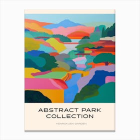 Abstract Park Collection Poster Kenrokuen Garden Kanazawa Japan 1 Canvas Print