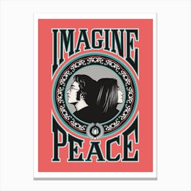 John & Yoko John Lennon Imagine Peace Give Peace a Chance Poster Canvas Print