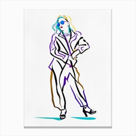 Woman In A Suit Canvas Print