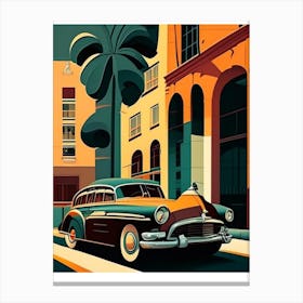 Vintage Car in summer print Canvas Print