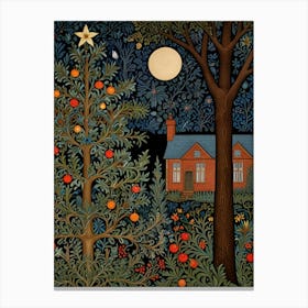 William Morris Christmas Tree Canvas Print