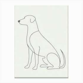 Line Drawing Of A Dog 1 Canvas Print