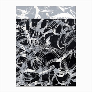 Abstract Black V Canvas Print