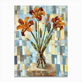 Lilies In A Vase 1 Canvas Print