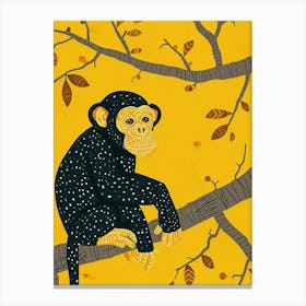 Yellow Chimpanzee 3 Canvas Print