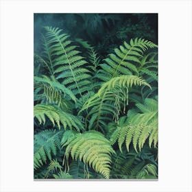 Japanese Tassel Fern Painting 6 Canvas Print