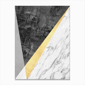 Modern geometry with gold 3 Canvas Print