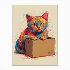 Colorful Cat Canvas Print Canvas Print