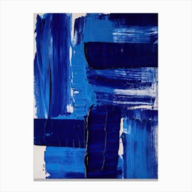 Blue Brush Strokes Abstract 4 Toile