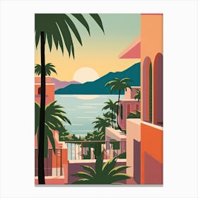 Puerto Vallarta, Mexico, Bold Outlines 2 Canvas Print