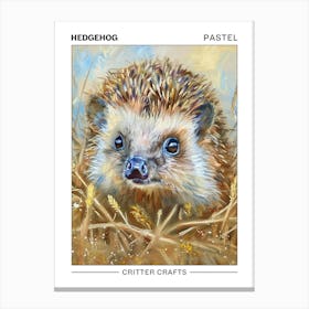 Hedgehog Pastel Watercolour 3 Poster Toile