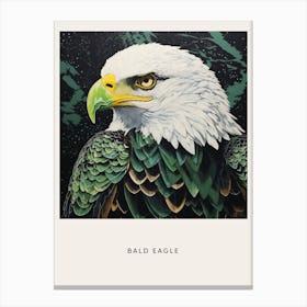 Ohara Koson Inspired Bird Painting Bald Eagle 1 Poster Canvas Print