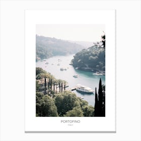 Poster Of Portofino, Italy, Black And White Photo 4 Canvas Print