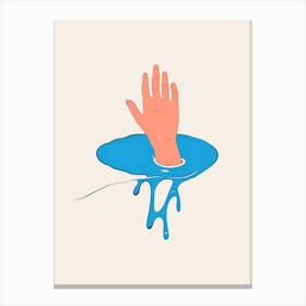 Hand In Water 1 Canvas Print