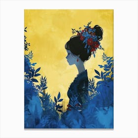 Girl In The Forest Canvas Print