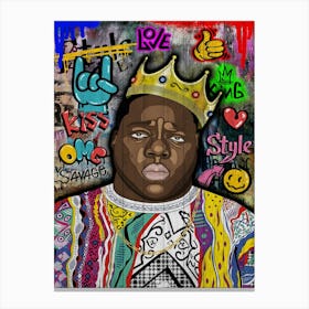 Biggie Rapper Copy Canvas Print