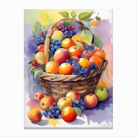 Basket Of Fruit 10 Canvas Print