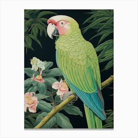 Ohara Koson Inspired Bird Painting Macaw 4 Canvas Print