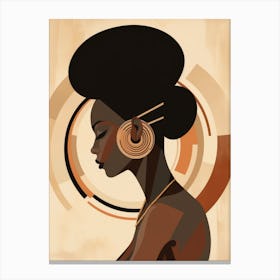 African Woman With Earrings 3 Canvas Print