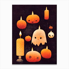 Candles and Ghost Canvas Print