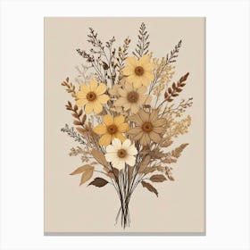 Fleurs Sechees, Dried Flowers Exhibition Poster 23 Art Print (2) Canvas Print