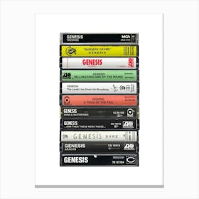 Genesis - Albums - Cassette Print Canvas Print