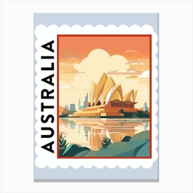 Australia 2 Travel Stamp Poster Canvas Print